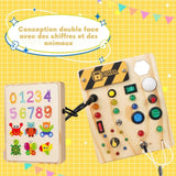 SparkQuest - Montessori Displaybord Voor Peuters Met 27 LED-Lichten
