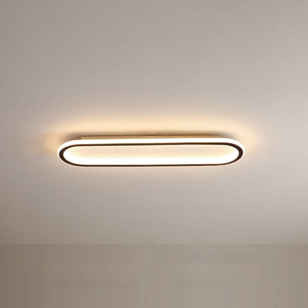Minimalistisch Elliptische LED Plafondlamp Metaal/Acryl Zwart/Goud/Roségoud