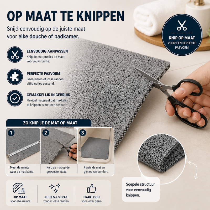 Hygiënische Sneldrogende Anti-Slip Douchemat – Veilig & Comfortabel Badkameraccessoire