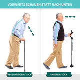 Vouwbare en uitschuifbare wandelstok