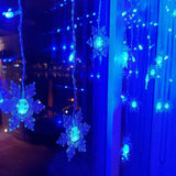 Norvo | LED Lichtgordijn met Sneeuwvlokken | IP43 Waterdicht | 4.8W (220V) | 4m / 5m
