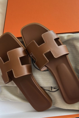 Helena | Dames Leren Slippers met Luxe Ontwerp | Zomer