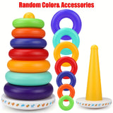 Educatieve Kleurige Regenboog Stacking Toren – Versterk Kleurherkenning en Motoriek
