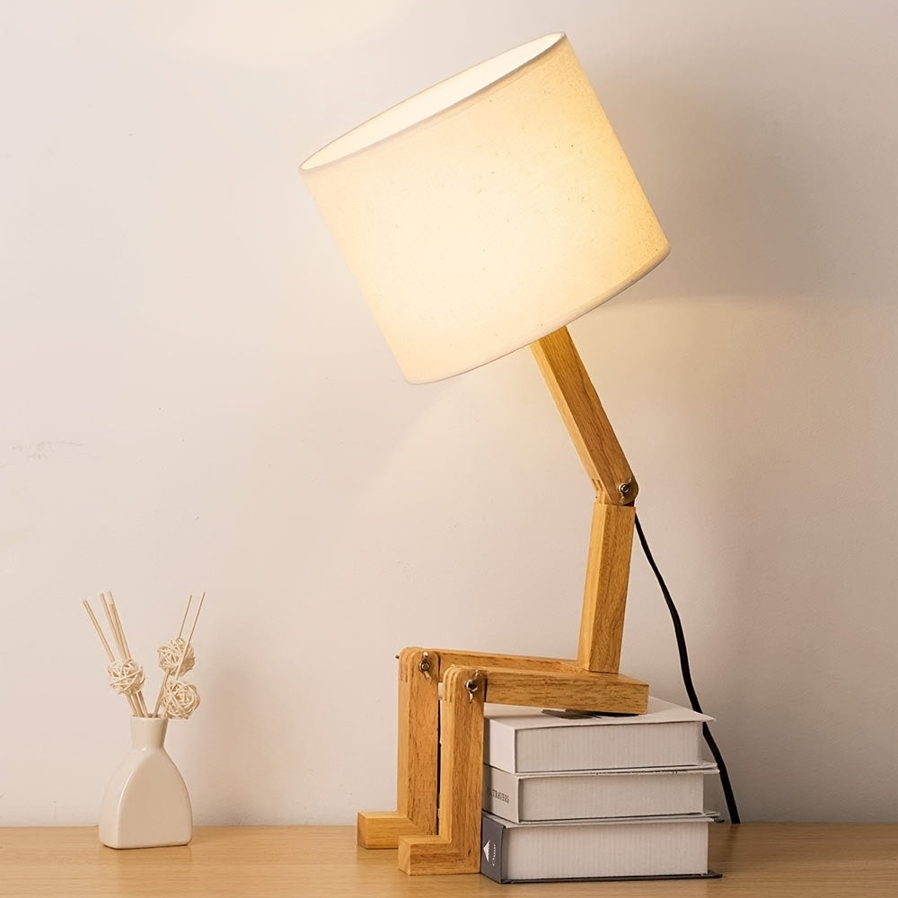 Moderne Houten Tafellamp – Flexibel Design en Sfeervolle Verlichting