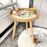 Scandinavische Rattan-Bijzettafel - Elin