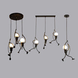 Retro IJzeren Man Hanglamp – Speelse Vintage Charme voor Unieke Interieurs