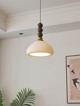 Hanglamp met Glas - Hout & Metaal