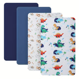 Zachte Dierenprint Wieg Lakens – 4-Delige Set voor Comfort en Stijl in de Babykamer