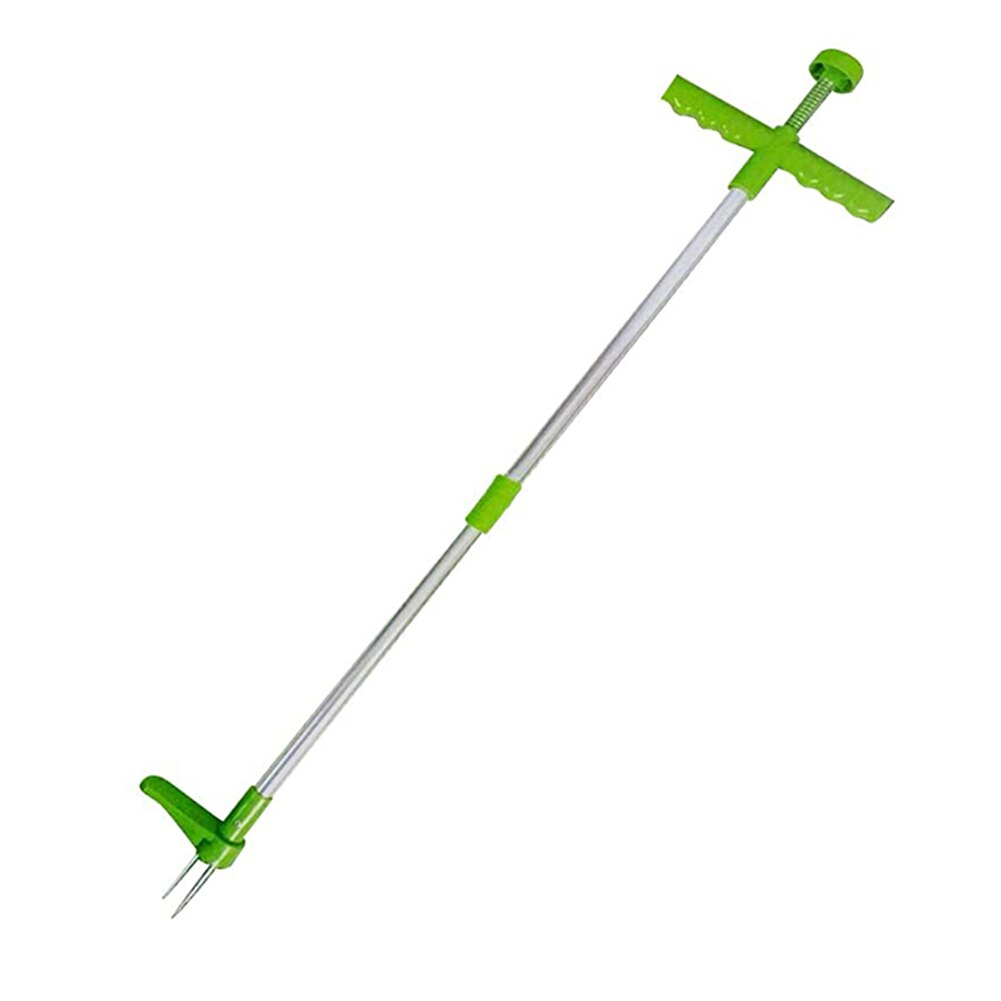 Staande Onkruidtrekker | Rugvriendelijke Onkruidverwijderaar met Telescoopsteel van 1 Meter | Aluminium Tuingereedschap | Verwijdert Onkruid met Wortel | Gemakkelijk en Snel Onkruidbestrijden
