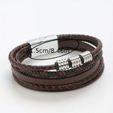 Verfijnde Gevlochten Leren Armband - Voor de Stijlvolle Man
