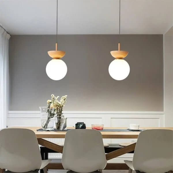 Scandinavische Hanglamp - Houtdesign