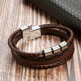 Verfijnde Gevlochten Leren Armband - Voor de Stijlvolle Man