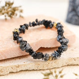 Stijlvolle Armband van Natuursteen en Kristalparels - Celine