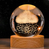 Glow-in-the-Dark Bal met 3D Gravure van Planeten