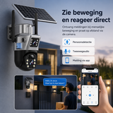 DualGuard Solar 4K – Draadloze beveiligingscamera met zonnepaneel & 360° zicht
