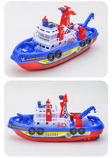 Sandsberg Marine Brandweerschip voor jongens van 3 tot 6 jaar, simulatiemodel van een snelboot.