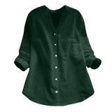 Dames Linnen Shirt met Lange Mouwen – Isla