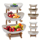 NatureStack 3-laags fruitmand – Ruimtelijk en functioneel