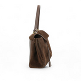 Laura – Grote handtas van faux suede in rechthoekige vorm