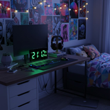 CurveClock | LED Digitale Wecker met Gebogen Scherm en Automatische Verlichting
