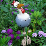 Speelse Tuinkippen Decoratie - Vrolijke Buitenaccessoires