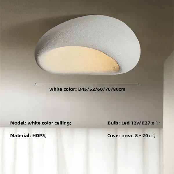 Natuurlijke Wabi-Sabi Plafondlamp - SereneAura