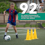 Norvo | Voetbal Pro Trainingsmat | Antislip, 2x2m Ruimte & Videoprogramma voor Vaardigheidsverbetering en Thuistraining