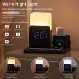 Multi-Functionele Draadloze Oplaadstation – Inclusief Lamp en Alarmklok