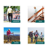 Vouwbare en uitschuifbare wandelstok