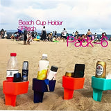 Strand Bekerhouder Set – Perfect voor Drankjes en Snacks tijdens je Strand- en Picknickavonturen