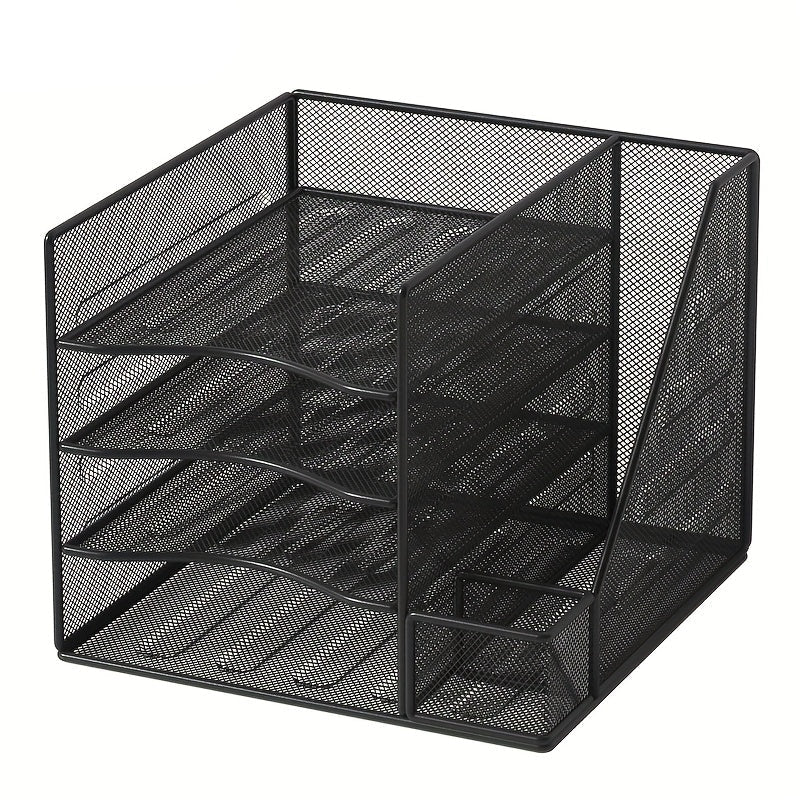IJzeren papierorganizer en boekensteun | Bureau organizer | Documenthouder voor kantoor of thuis