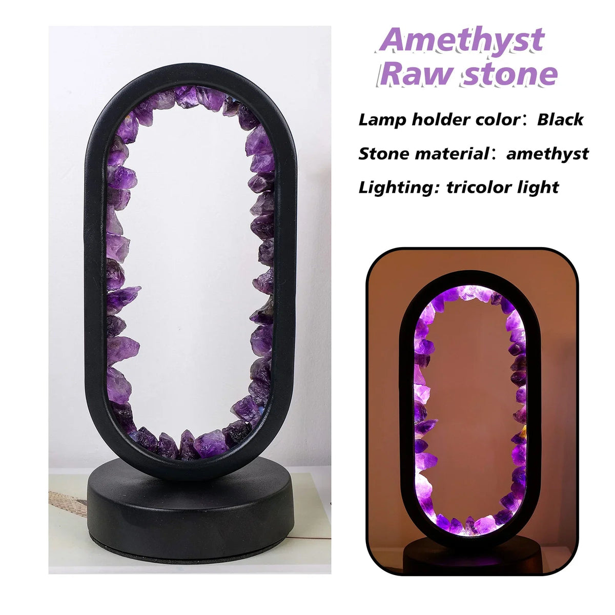 Handgemaakte Amethistlamp - Serenith