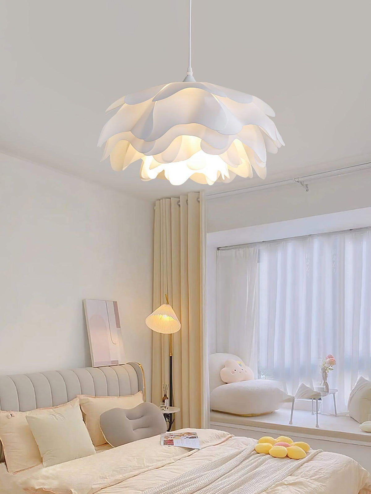 Bloemvormige Hanglamp - Witte Hanglamp