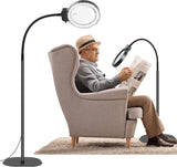 Norvo | Full-sides vergrootglas met LED-licht – Handsfree leeshulp voor boeken, handwerk en hobby's