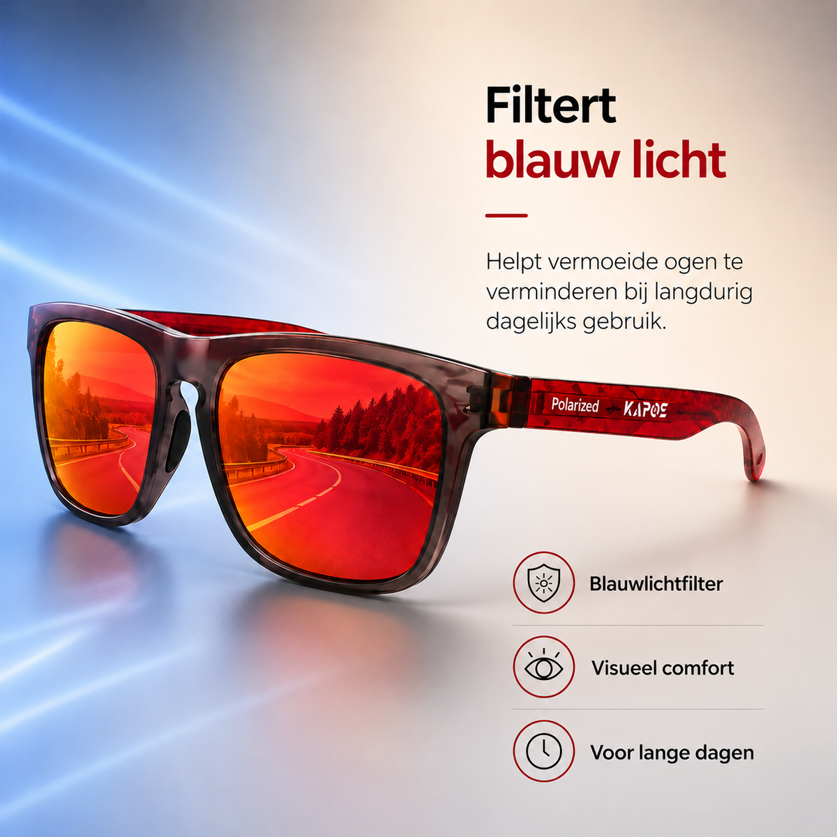 Gepolariseerde zonnebril tegen blauw licht UV400 MetroGuard