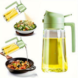 2-in-1 Olie Dispenser en Sprayfles - Precieze Oliecontrole voor Keuken en BBQ