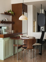 Hanglamp met Glas - Hout & Metaal