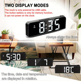 LED Projectie Wekker – Temperatuur- en Datumweergave met USB Voeding
