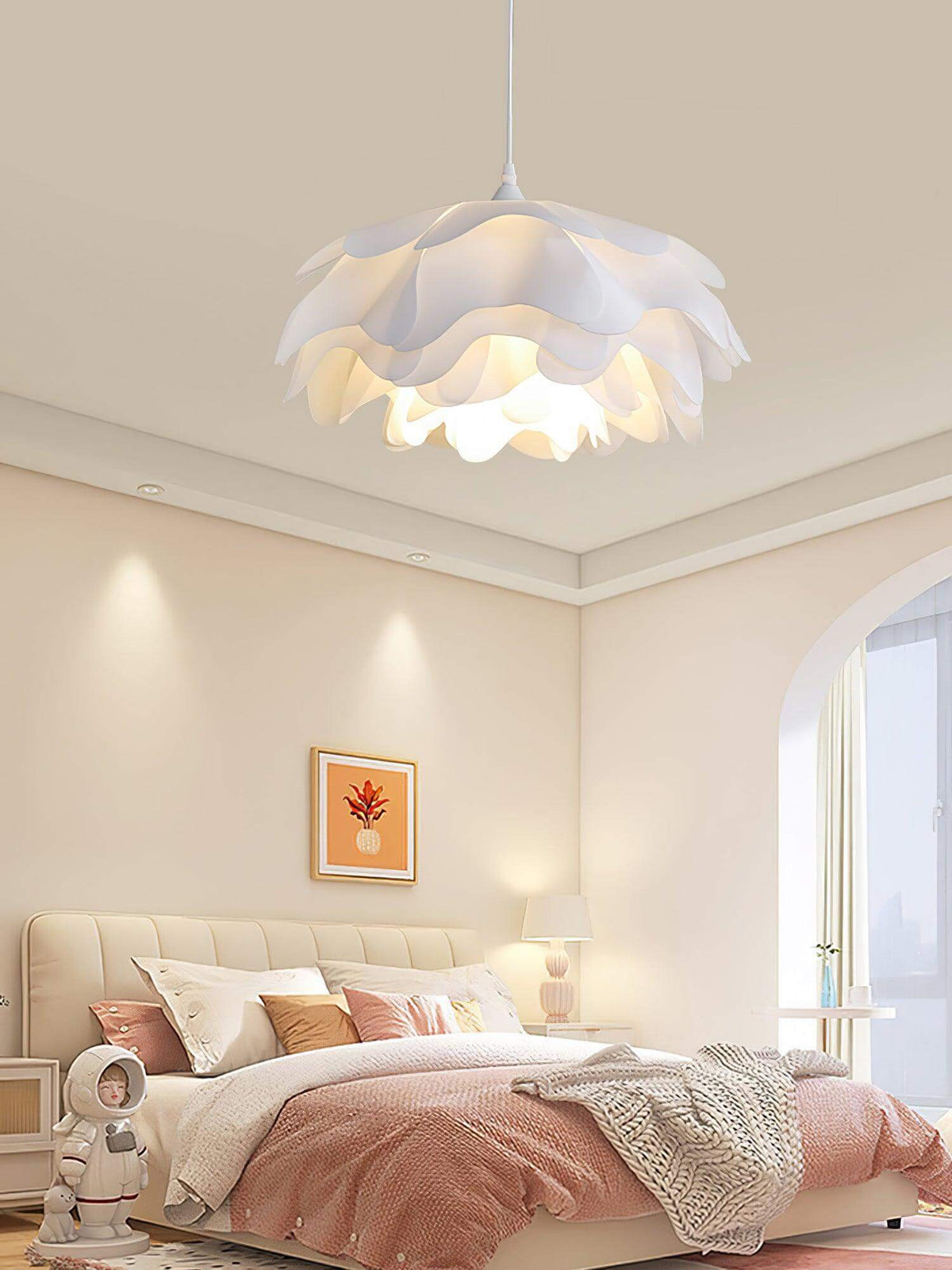 Bloemvormige Hanglamp - Witte Hanglamp