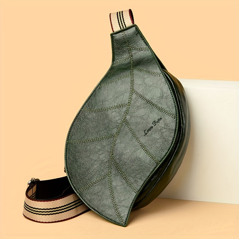 Vintage Kunstleren Crossbody Tas – Verstelbare Riem met Gespsluiting