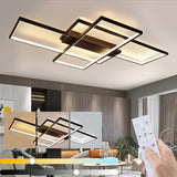 Moderne LED Plafondlamp met Geometrisch Design – Dimbaar en Met Afstandsbediening