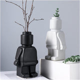 Robotbloempotten van keramiek - BrickBotanica