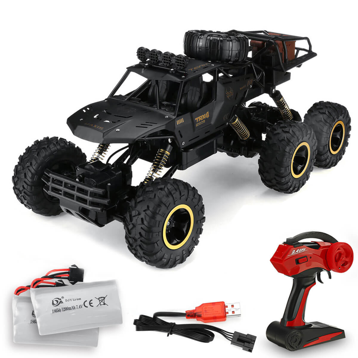 TerraX Elite 4-wielige RC-monstertruck – Offroad-krachtpatser op schaal 1:12 met een topsnelheid van