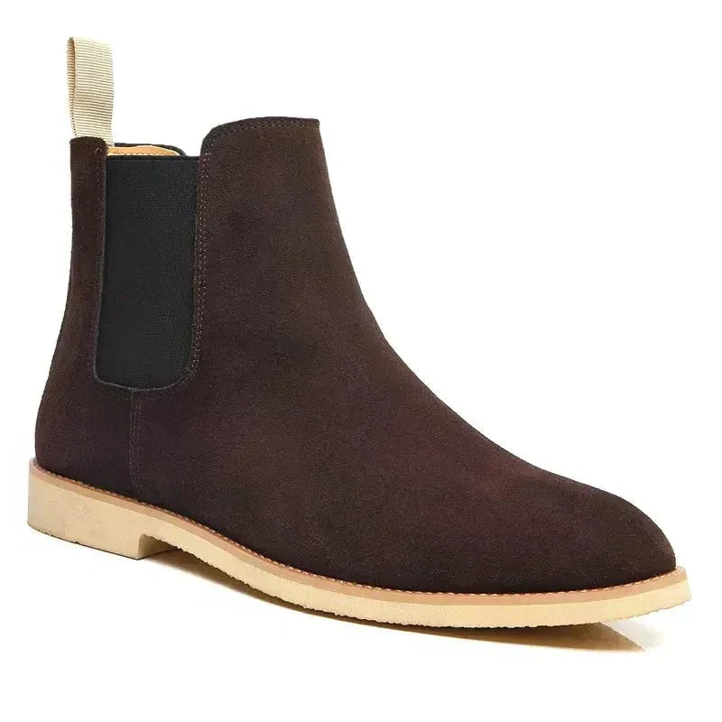 Giovanni | Luxe Kalfs Suède Chelsea Boots met Leren Binnenzool