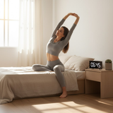 CurveClock | LED Digitale Wecker met Gebogen Scherm en Automatische Verlichting