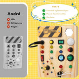 SparkQuest - Montessori Displaybord Voor Peuters Met 27 LED-Lichten