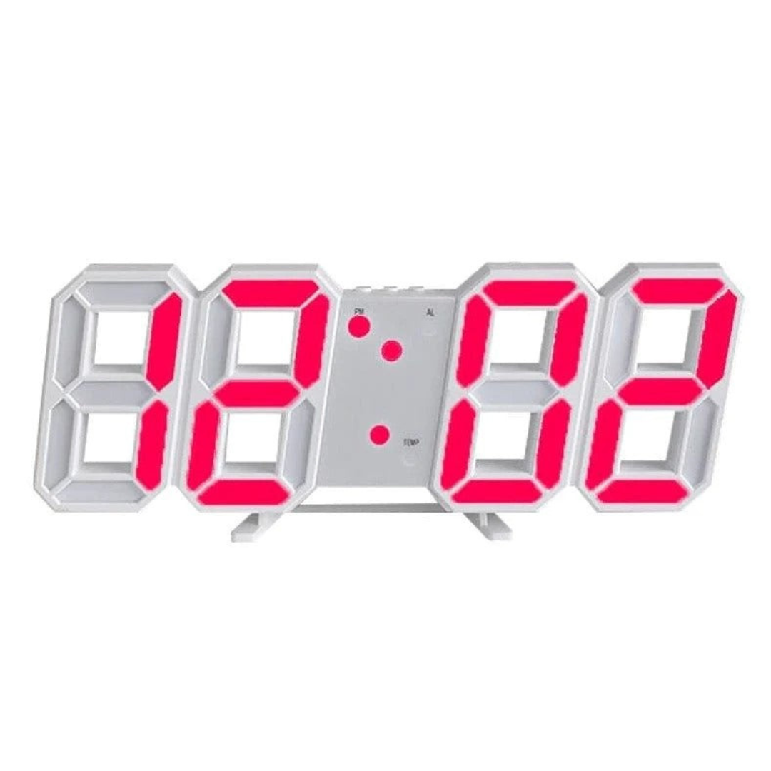 Nyvox | Futuristische LED Wandklok met 3D Technologie | Moderne Digitale Tijdsweergave voor Woonkamer en Kantoor | Eenvoudige Bediening | Stijlvolle Muurdecoratie | Minimalistisch Design | Display Digitaal