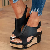 orthopedische dames-wedgesandalen met klittenband