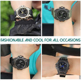 ⌚Sportieve Dual-Display Mode Multifunctionele waterdichte verlichte herenarmbandhorloge
