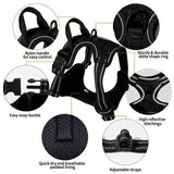 Reflecterend Hondenharnas met Leash Set - Verstelbaar en Veilig voor Wandelen en Training